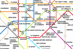 Madrid Metro Bar Map; Jennifer Bui / Thrillist