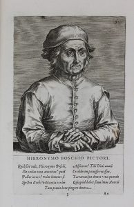 Retrato de El Bosco (1572). Cornelis Cort. Patrimonio Nacional.